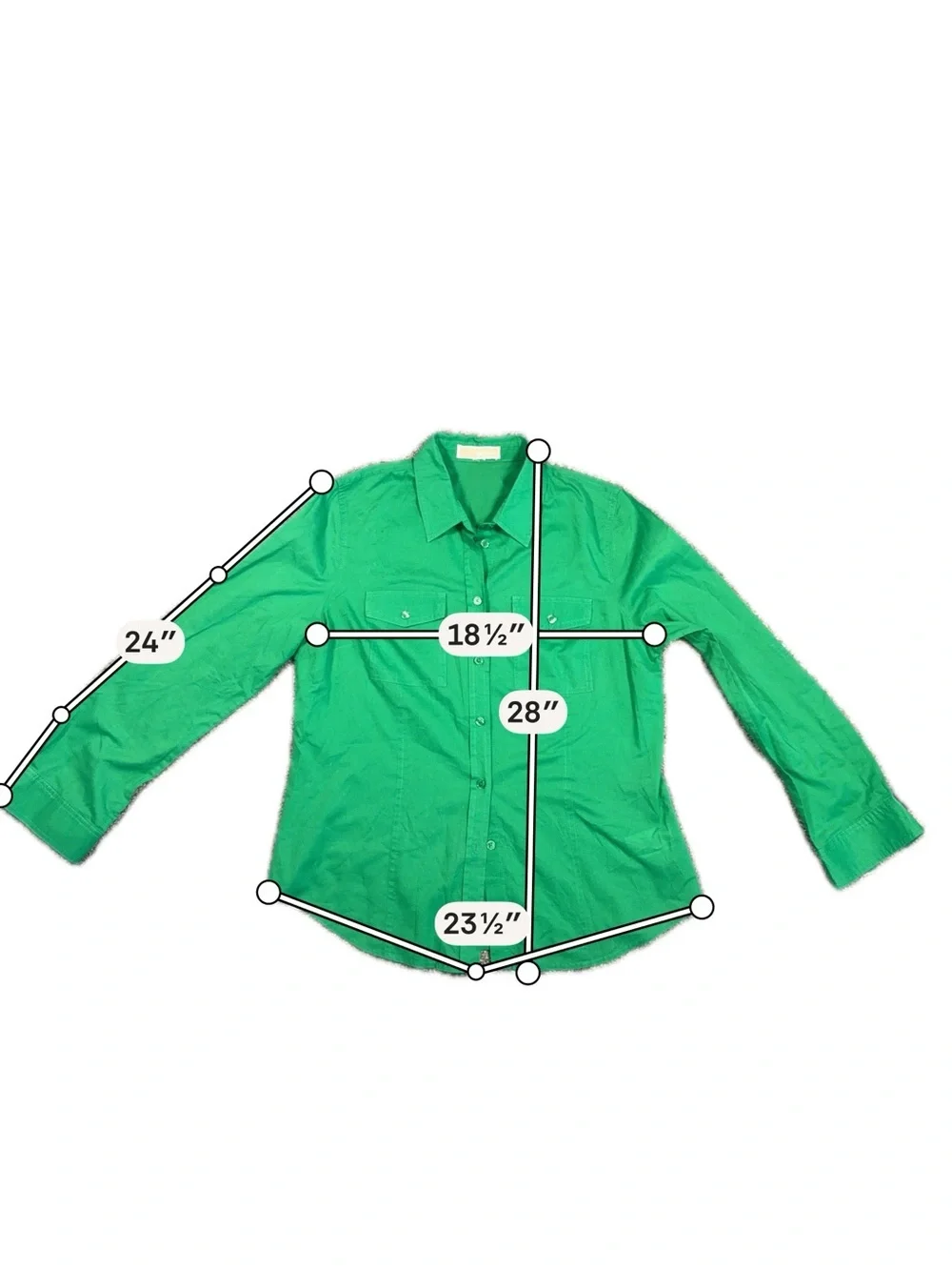 Michael Kors Vibrant Green Button-Down Shirt